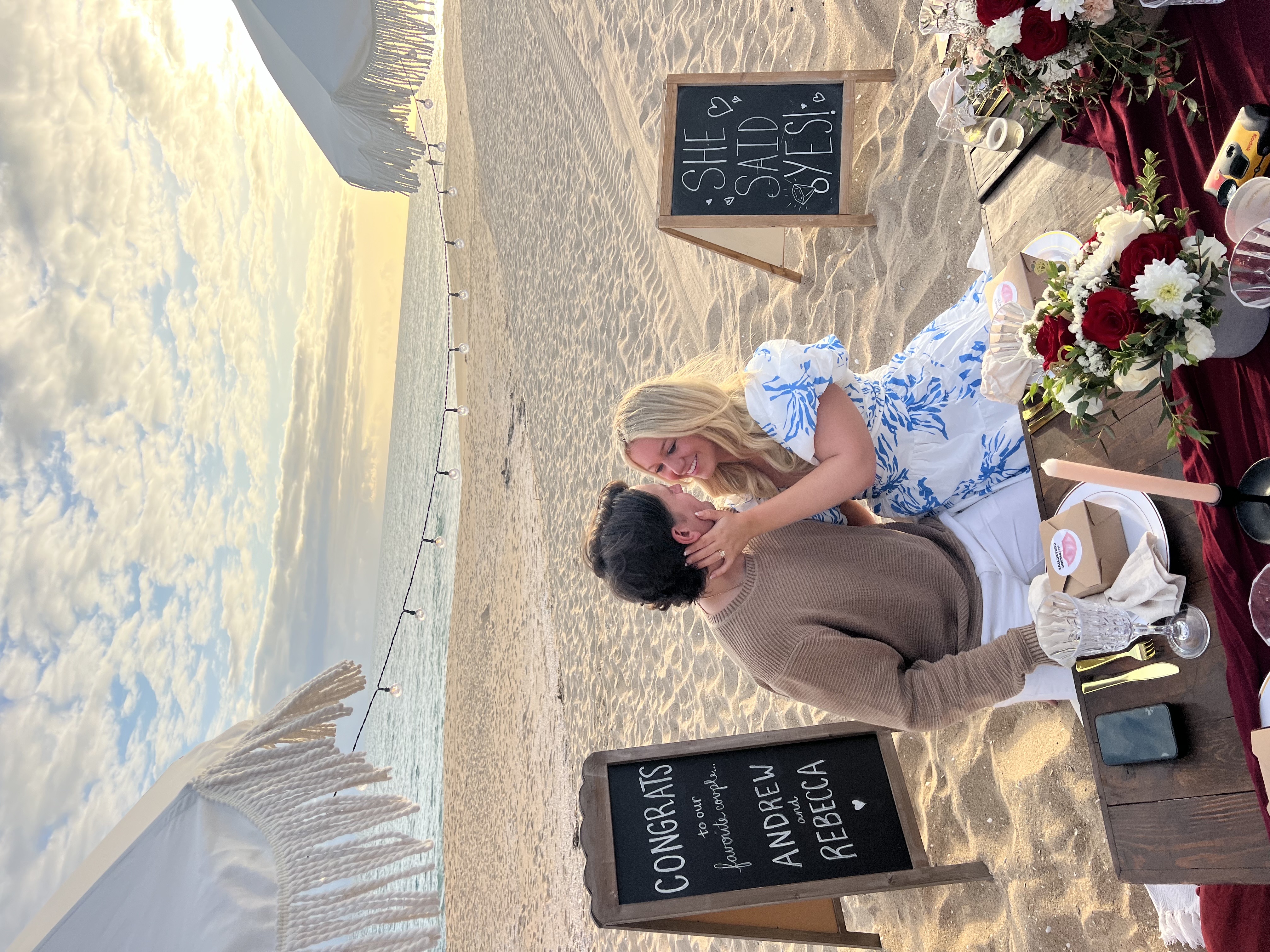 Beach Engagement - Intimate beachside engagement celebration